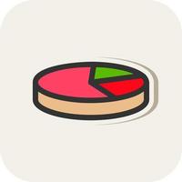 3D Pie Chart Vector Icon Design