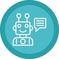 Robot Assistant Vector Icon Design