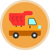 Dump Truck Vector Icon Design