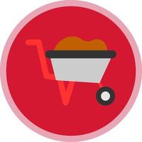 Wheelbarrow Vector Icon Design