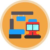 Train Platform Vector Icon Design