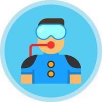 Diver Vector Icon Design