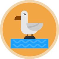 Seagull Vector Icon Design