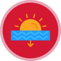 diseño de icono de vector de puesta de sol