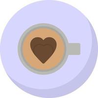 Coffee Heart Vector Icon Design