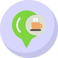 Cafe Location Vector Icon Design