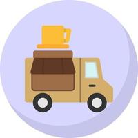 Coffee Truck Vector Icon Design