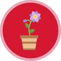 Flower Pot Vector Icon Design