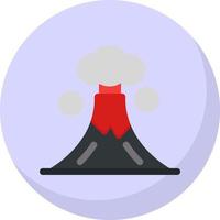 Volcano Landscape Vector Icon Design