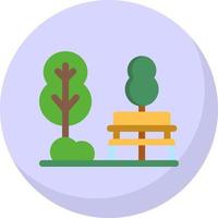 Park Landscape Vector Icon Design