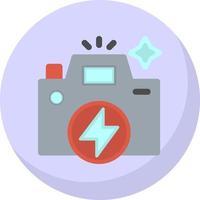 Flash Camera Vector Icon Design