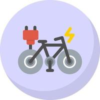 Electric Bike Vector Icon Design