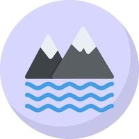 bahía paisaje vector icono diseño