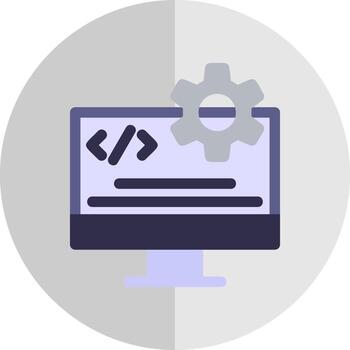 Code Engineering Vector Icon Design