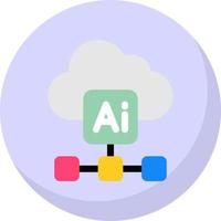 diseño de icono de vector de arquitectura basada en la nube