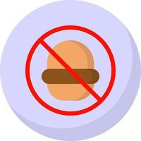 No Fast Food Vector Icon Design