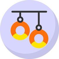 Gym Rings Vector Icon Design