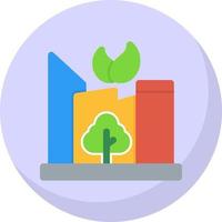 Green City Vector Icon Design