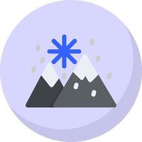 Snow Landscape Vector Icon Design