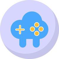 Cloud Game Vector Icon Design