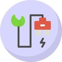 Eco Power Socket Vector Icon Design