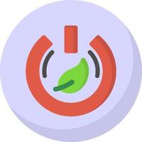 Eco Power Button Vector Icon Design