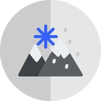 Snow Landscape Vector Icon Design