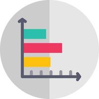 Horizontal Bar Chart Vector Icon Design