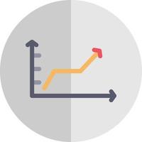 Rising Line Graph Vector Icon Design