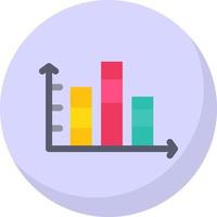 Stacked Bar Chart Vector Icon Design