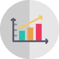 Escalating Bar Graph Vector Icon Design