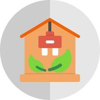 Eco Solar Home Vector Icon Design