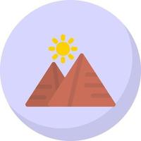 Desert Pyramids Vector Icon Design