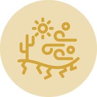 Desert Weather Vector Icon Design