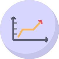 Rising Line Graph Vector Icon Design
