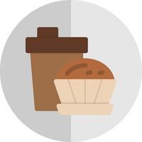 Coffee Muffin Vector Icon Design