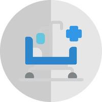 Hospital Bed Vector Icon Design