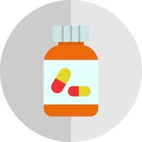 Pills Bottle Vector Icon Design