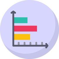 Horizontal Bar Chart Vector Icon Design