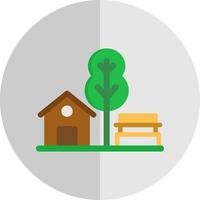 Village Landscape Vector Icon Design