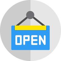 Cafe Open Sign Vector Icon Design