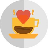 diseño de icono de vector de café de corazón