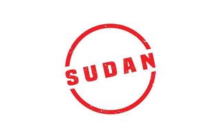 SUDAN stamp rubber with grunge style on white background vector