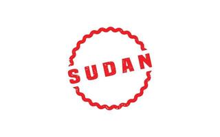 SUDAN stamp rubber with grunge style on white background vector