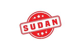 SUDAN stamp rubber with grunge style on white background vector