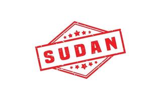 SUDAN stamp rubber with grunge style on white background vector