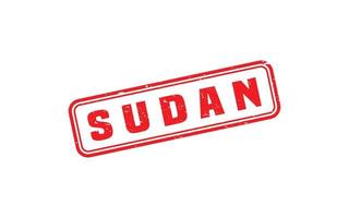 SUDAN stamp rubber with grunge style on white background vector