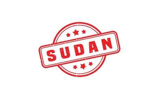 SUDAN stamp rubber with grunge style on white background vector