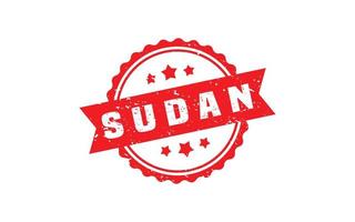 SUDAN stamp rubber with grunge style on white background vector