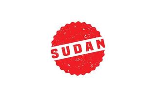 SUDAN stamp rubber with grunge style on white background vector